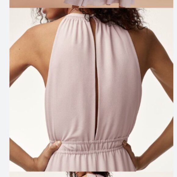 EUC Wilfred Effet Black Pink Floral Maxi Dress XS - Picture 8 of 8